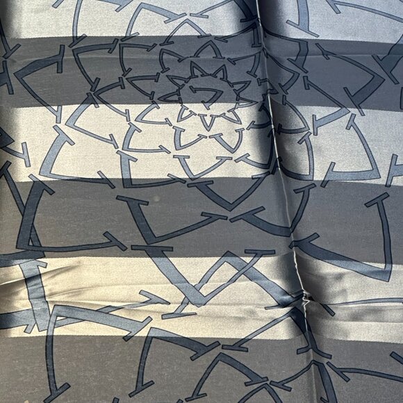 Valentino "V" Design Silk Scarf - Picture 4 of 6